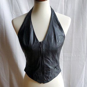 Wilson's Leather Zip Front Halter Vest